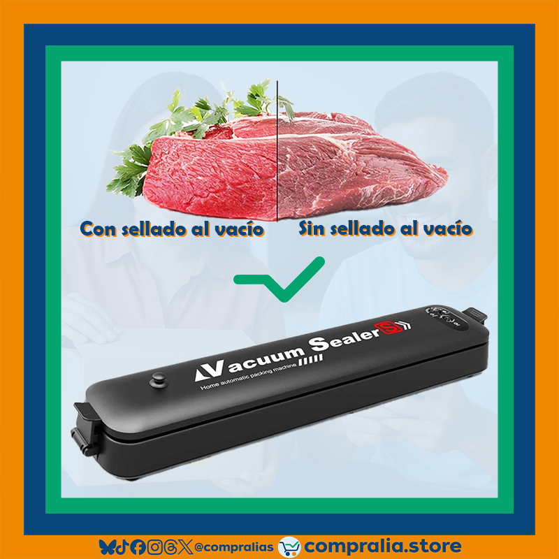 Selladora al Vacío para Alimentos | Conservación Fresca y Sin Esfuerzo | Compacta y Automática