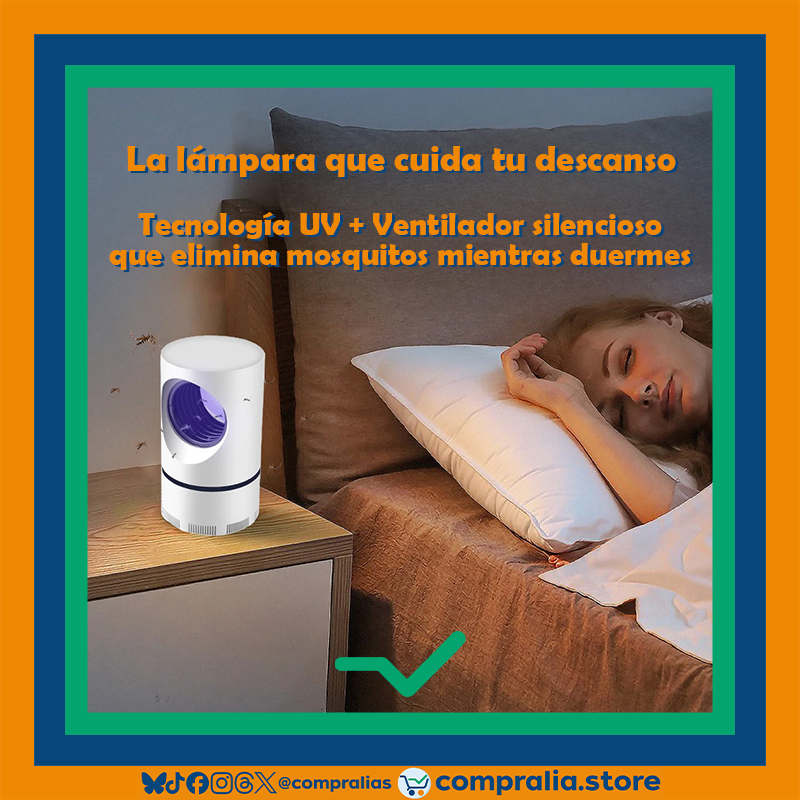 Lámpara Antimosquitos USB | Trampa Eléctrica Sin Químicos | Segura para Niños y Mascotas
