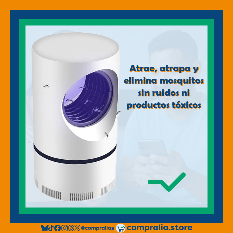 Lámpara Antimosquitos USB | Trampa Eléctrica Sin Químicos | Segura para Niños y Mascotas