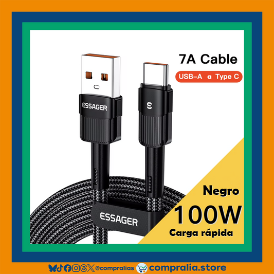 Cable USB Tipo C Essager 7A 100W