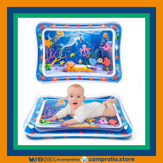 Tapete de Agua Inflable para Bebés | Juguete Sensorial | Desarrollo Motor