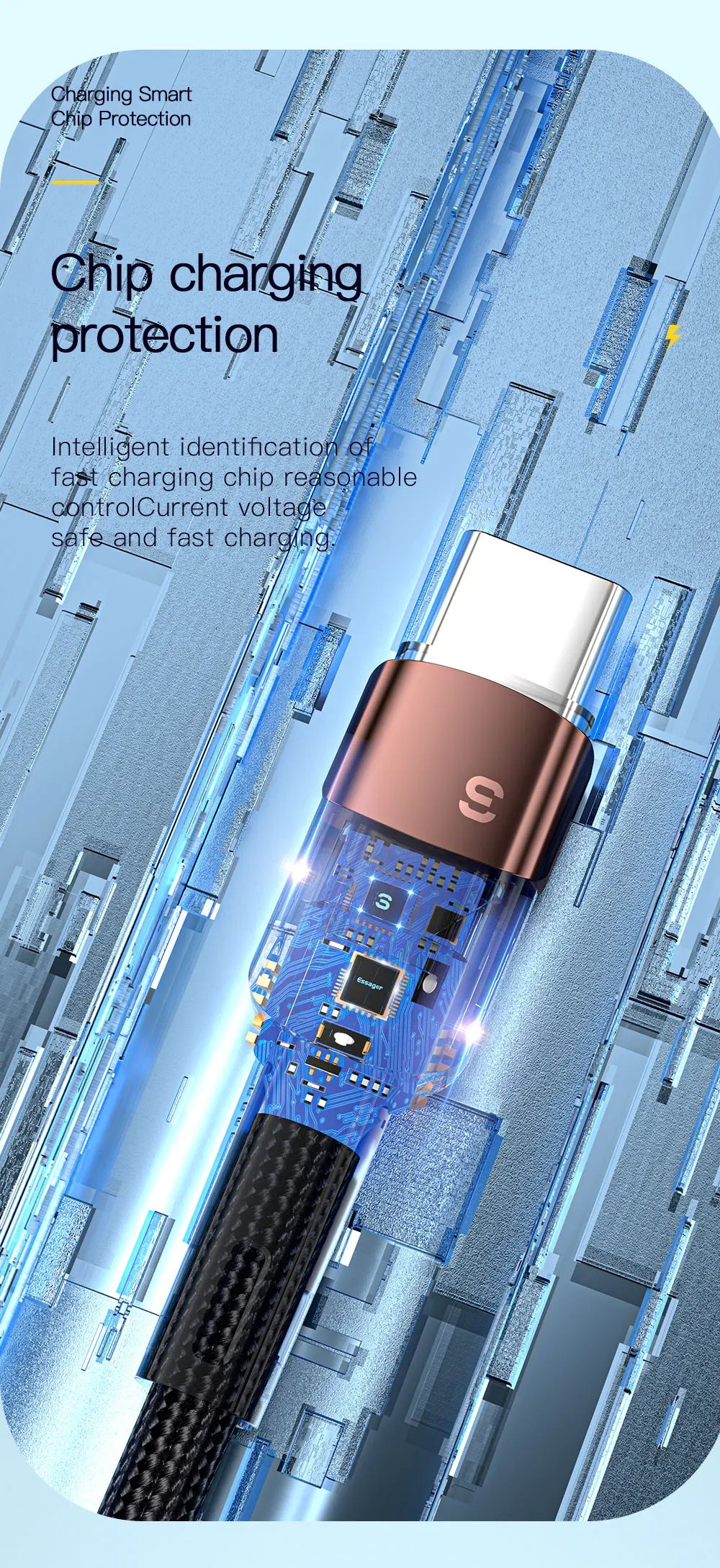 Cable USB Tipo C Essager 7A 100W