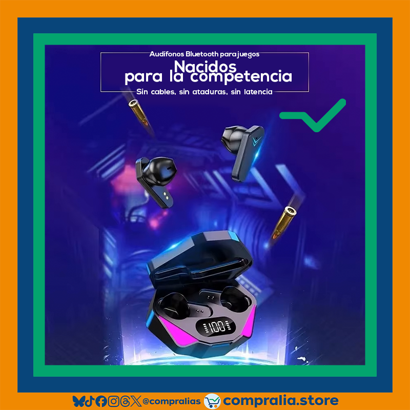 Audífonos Inalámbricos X15 TWS para Gaming | Bluetooth, Sonido HiFi 9D y Micrófono Integrado